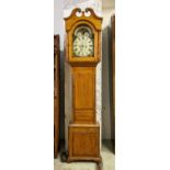 LONGCASE CLOCK, 50cm x 217cm H Georgian and later pine by G Lawrence of Keith, eight day moon