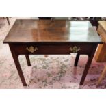 WRITING TABLE, 75cm H x 87cm W x 47cm D, George III mahogany with frieze drawer.