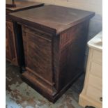 PEDESTAL CABINET, 66cm x 69cm x 92cm H, 19th century and later mahogany with single door.