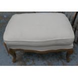 OKA FOOTSTOOL, 55cm D x 46cm H x 71cm W.