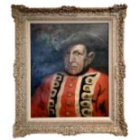 VERA COLBORNE (British 1877-1952) 'Chelsea Pensioner', oil on canvas, signed, 55cm x 47cm, framed.