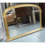 OVERMANTEL MIRROR, 115cm W x 85cm H, gilt.