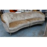 SOFA, 290cm contemporary design crushed velvet.