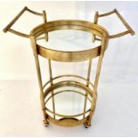 DRINKS TROLLEY, 75cm x 50cm x 40cm, 1960's French style.