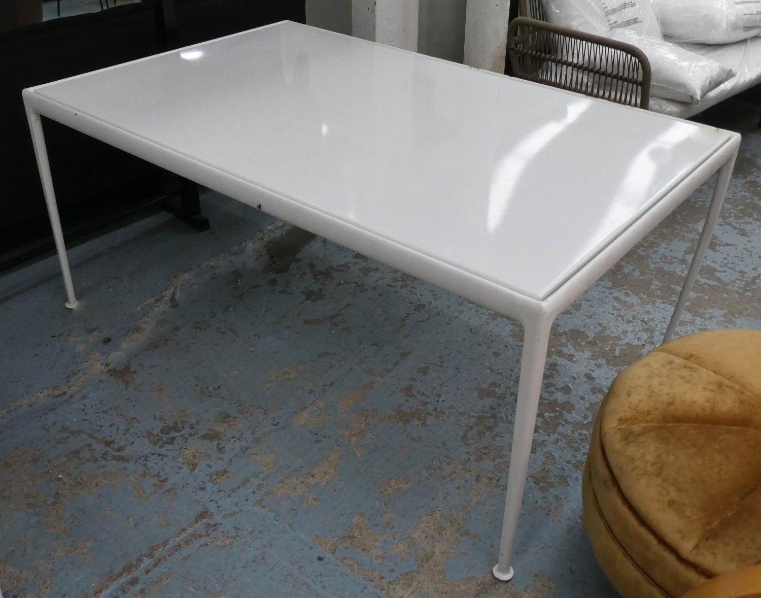 AFTER RICHARD SCHULTZ 1966 STYLE DINING TABLE, 152cm x 96cm x 67cm.