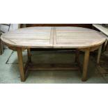 GARDEN SET, including table, teak with retractable centre leaf, 76cm H x 119cm x 180cm L, 240cm