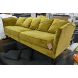 SOFA, 115cm W, contemporary design, green velvet finish.