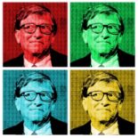 JIM WHEAT DOLLARSandART 'Bill Gates', giclée fine art print, artist's proof, signed and titled, 60cm