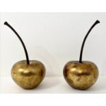 CONTEMPORARY SCHOOL SCULPTURAL CHERRIES, 50cm H, a pair. (2)