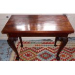 TEA TABLE, 83cm W x 74cm H x 42cm D George II mahogany, circa 1750, with a rectangular foldover