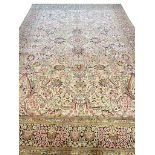 FINE PURE SILK TEHRAN DESIGN CARPET, 315cm x 214cm.