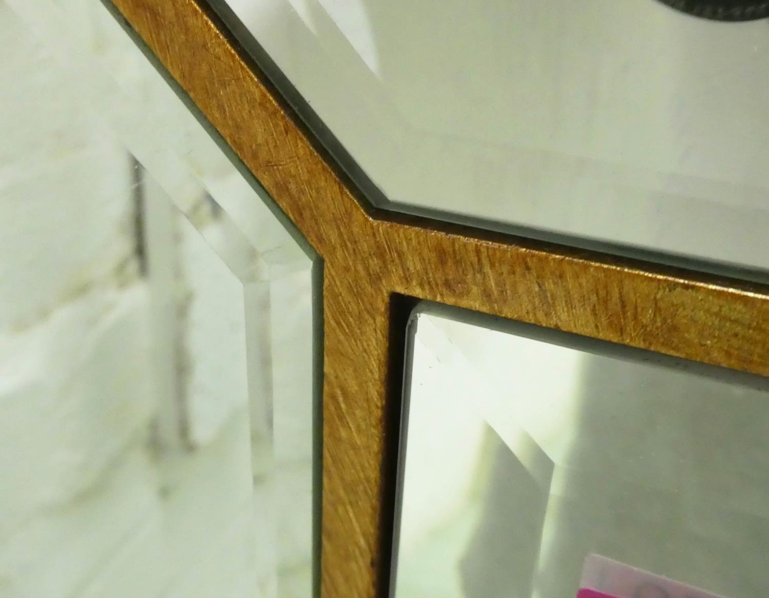 WALL MIRROR, 119cm x 89cm, 1970s Italian style, mirrored and gilt frame. - Image 3 of 3
