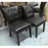 DINING CHAIRS, 51cm x 52cm x 87cm H, a set of six. (6)