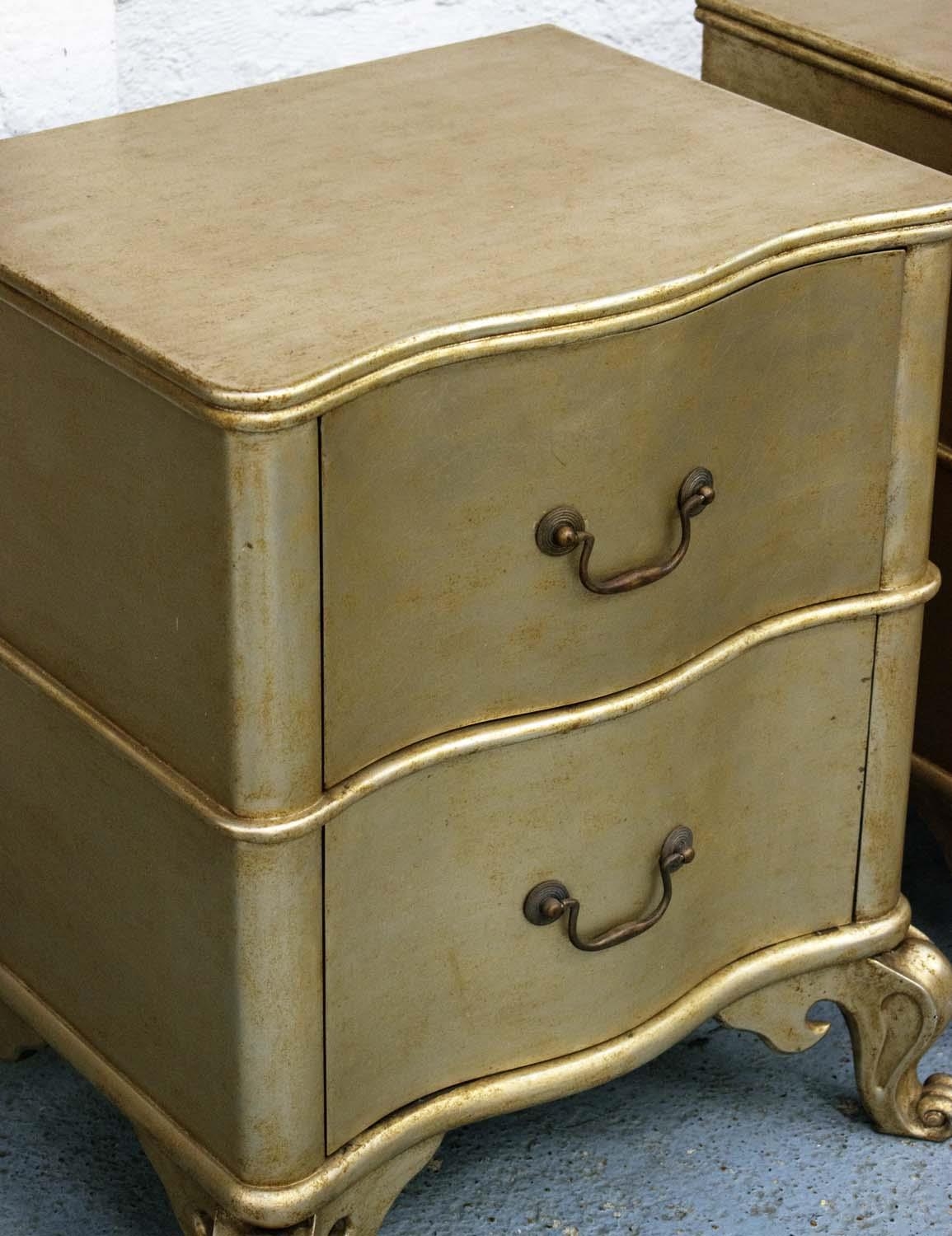 SIDE CHESTS, a pair, 55cm x 44cm x 69cm, contemporary gilt wood, two drawers each. (2) - Image 9 of 24