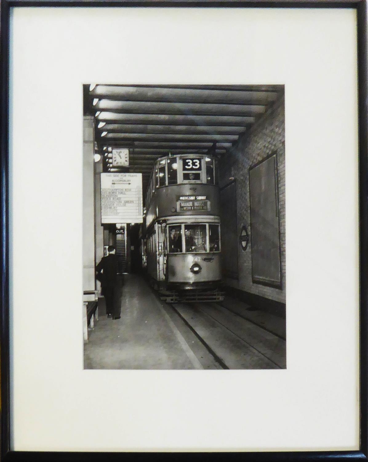 'LAST TRAM ON THE KINESWAY SUBWAY, 1952', silver gelatin archival fibre print, 62cm x 50cm, framed
