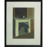 RENE MAGRITTE 'Time Transfixed', lithograph, signed in the plate, 30cm x 45cm, framed and glazed.