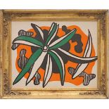 FERNAND LEGER 'Fleur', original lithograph, Ref.XXeme siecle, 23cm x 30cm, framed and glazed.