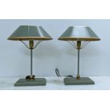 COACH HOUSE TABLE LAMPS, a pair, 42cm H with shades. (2)