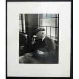 'GENTLEMAN DRINKING A BEER', silver gelatin archival fibre print, 65cm x 74cm, framed and glazed.