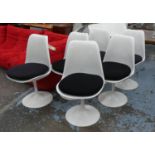 AFTER EERO SAARINEN TULIP STYLE DINING CHAIRS, a set of six, 50cm W x 88cm H. (6)