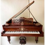 GRAND PIANO, 155cm x 176cm, Rud Ibach Sohn gilt framed overstrung in figured rosewood case,