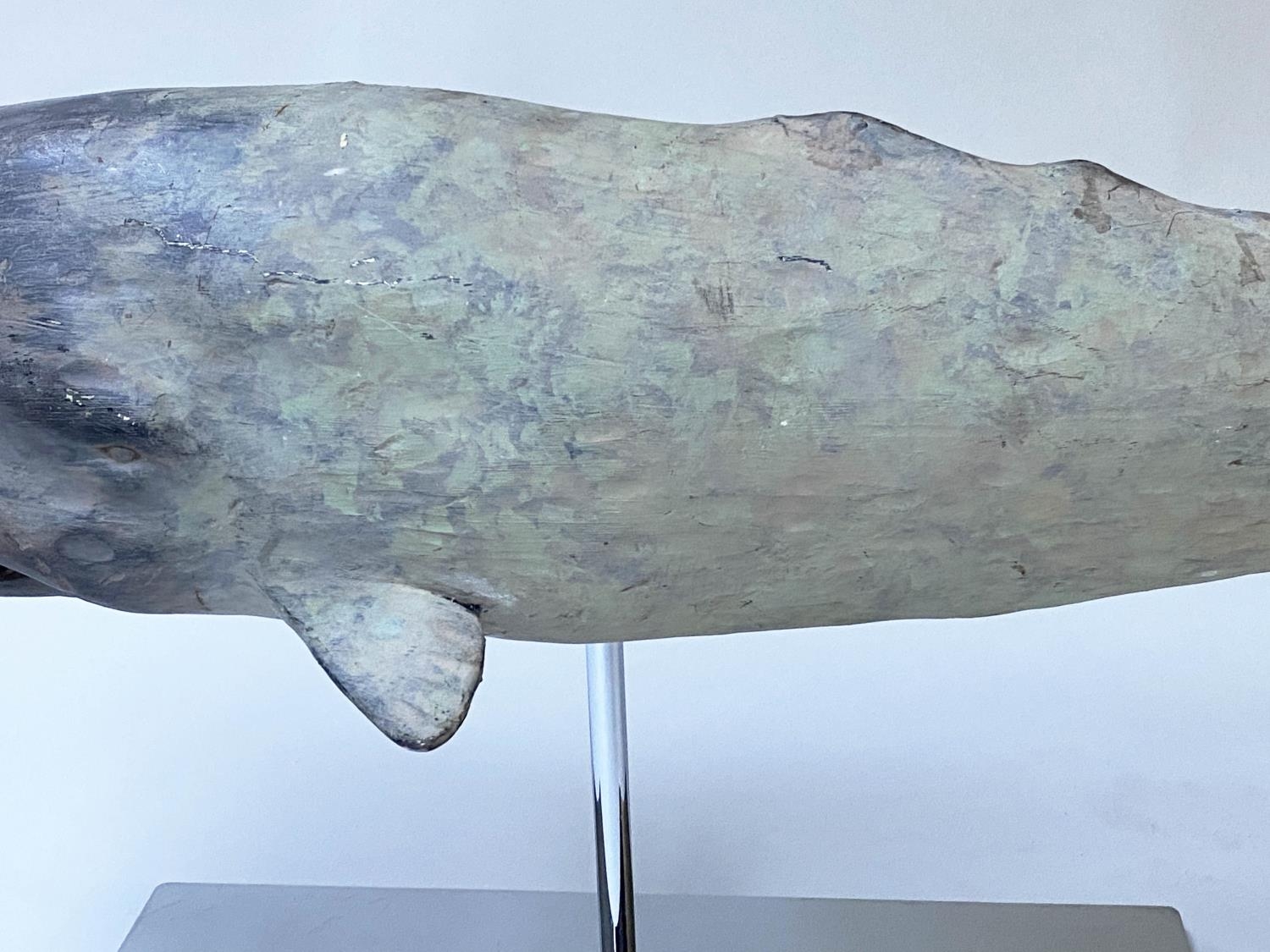 WHALE ON STAND, model of a whale on chromium stand, 75cm x 36cm H. - Image 9 of 9