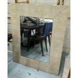 RV ASTLEY WALL MIRROR, 120cm x 100cm, faux shagreen finish.