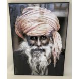 PORTRAIT OF AN INDIAN GENTLEMAN, contemporary school photoprint, 145cm x 103cm.