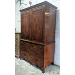 CABINET, 125cm W x 65cm D x 199cm H, by Arthur Brett, modelled as a George III mahogany and inlaid