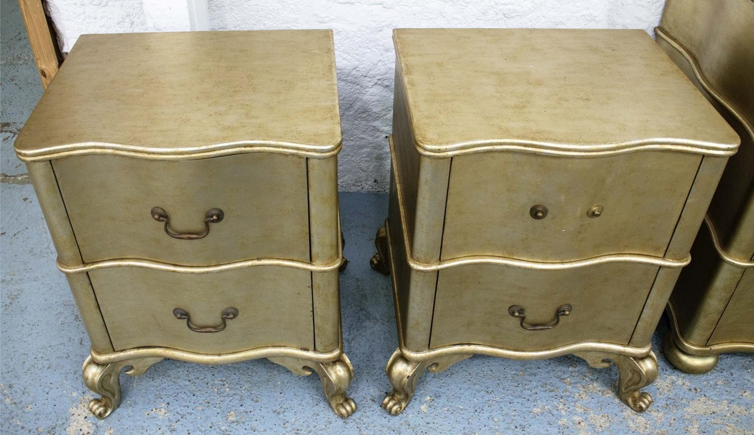 SIDE CHESTS, a pair, 55cm x 44cm x 69cm, contemporary gilt wood, two drawers each. (2) - Image 2 of 24