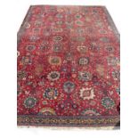 ANTIQUE PERSIAN TABRIZ CARPET, 375cm x 265cm.