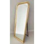 DRESSING MIRROR, 164cm x 65cm, Louis Philip style, gilt frame.