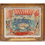 RAOUL DUFY 'Palm Beach - Decor de Ballet', signed in the plate, 45cm x 55cm, in a French frame. (
