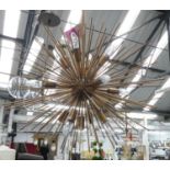 COACH HOUSE CRYSTAL STARBURST CHANDELIER, 100cm drop.