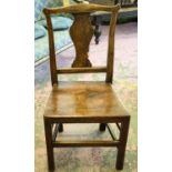 SIDE CHAIRS, a pair, each 49cm L x 93cm H, country oak. (2)