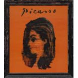 PABLO PICASSO 'Jacqueline', off set lithograph, signed in the plate, 52cm x 46cm, framed and glazed.