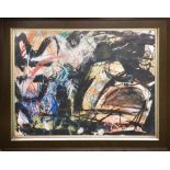 MANNER OF WASSILY KANDINSKY, Abstract, watercolour, 55cm x 72cm, framed.