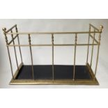 FENDER, Early 20th century brass shaped balustrade. 92cm W D x 59cm H x 81cm W internal.