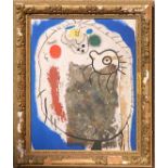 JONA MIRO 'Abstract', quadrichrome, 77cm x 61cm, framed and glazed.