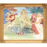 RAOUL DUFY 'Botticelli's Birth of Venus', quadrichrome, signed and dated in the plate, 62 x 75cms,