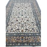 FINE PERSIAN ISPHAHAN DESIGN CARPET, 357cm x 245cm.