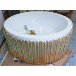 SIERRA SYMPHONY CIRCULAR BATH TUB, 165cm diam. x 67cm H, with associated taps.