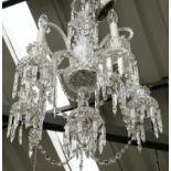 CHANDELIER, 90cm drop approx., Victorian style, five-branch.