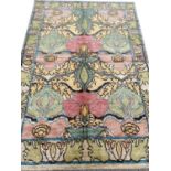 FINE VOYSEY DESIGN RUG. 214cm x 156cm. Arts and Crafts inspired.