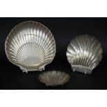 SCALLOP SHELL SERVING DISH, Gorham sterling silver, approx 16oz along with a T.R.P. Bogota 900