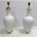 BEST & LLOYD SLENDER BALUSTER TABLE LAMPS, a pair, 57cm H. (2)