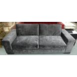 SOFA, 236cm x 95cm x 87cm, contemporary design, velvet upholstered.