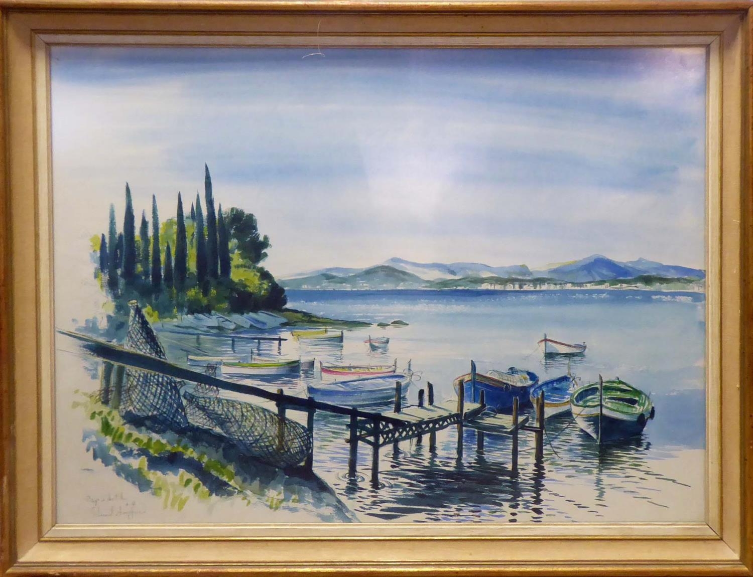 ROBERT ARMFIELD (1916 - 2000) 'Cap Antibes', watercolour and ink, signed and titled, 55cm x 74cm,
