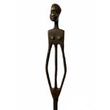 MANNER OF ALBERTO GIACOMMETI (Swiss 1901-1966), bronze standing figure, 89cm H.