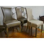 DAVIDSON AUSTIN DINING CHAIRS, a set of eight, 100cm H. (some sun bleached)